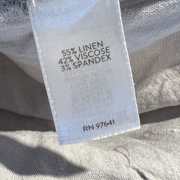 J. Jill Linen Stretch Cropped Pants XL Gray Lagenlook Boho Festival Relaxed - Picture 5 of 11